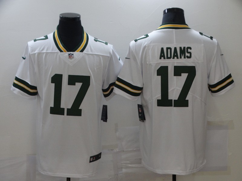 Men's Green Bay Packers Davante Adams #17 White Team Jersey